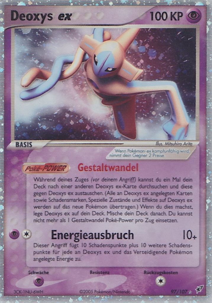 Deoxys ex 97 — EX Deoxys (German Pokémon TCG card)