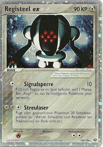 Registeel ex 100 — EX Smaragd (German Pokémon TCG card)