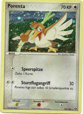 Porenta 107 — EX Smaragd (German Pokémon TCG card)