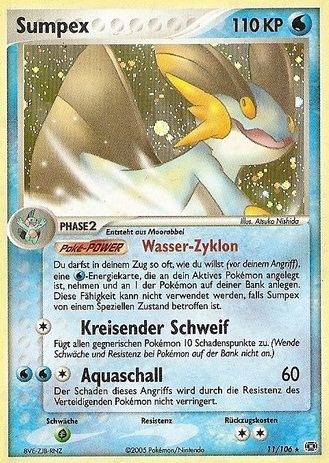 Sumpex 11 — EX Smaragd (German Pokémon TCG card)