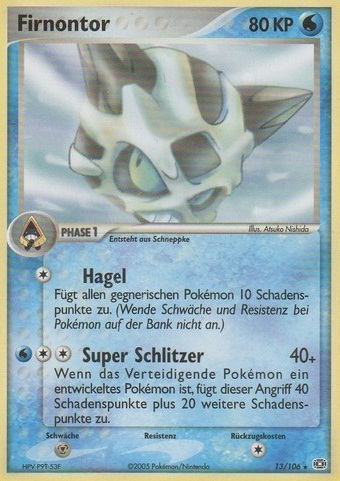 Firnontor 13 — EX Smaragd (German Pokémon TCG card)