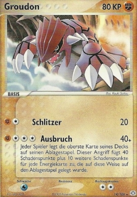 Groudon 14 — EX Smaragd (German Pokémon TCG card)