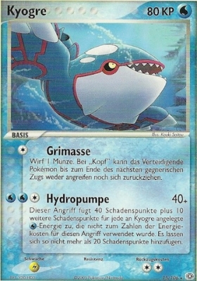 Kyogre 15 — EX Smaragd (German Pokémon TCG card)
