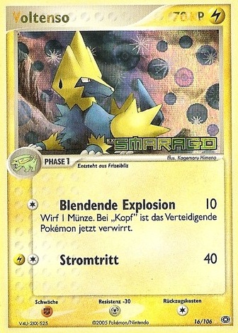 Voltenso 16 — EX Smaragd (German Pokémon TCG card)