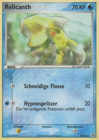 Relicanth 18 — EX Smaragd (German Pokémon TCG card)