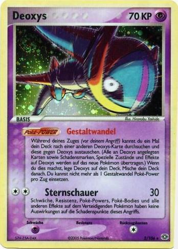 Deoxys 2 — EX Smaragd (German Pokémon TCG card)
