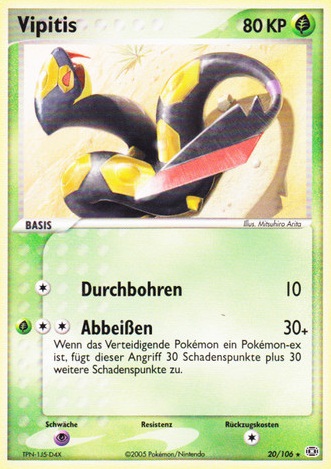 Vipitis 20 — EX Smaragd (German Pokémon TCG card)