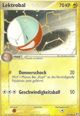 Lektrobal 27 — EX Smaragd (German Pokémon TCG card)