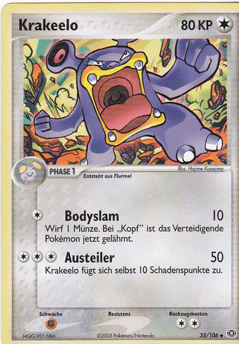 Krakeelo 35 — EX Smaragd (German Pokémon TCG card)
