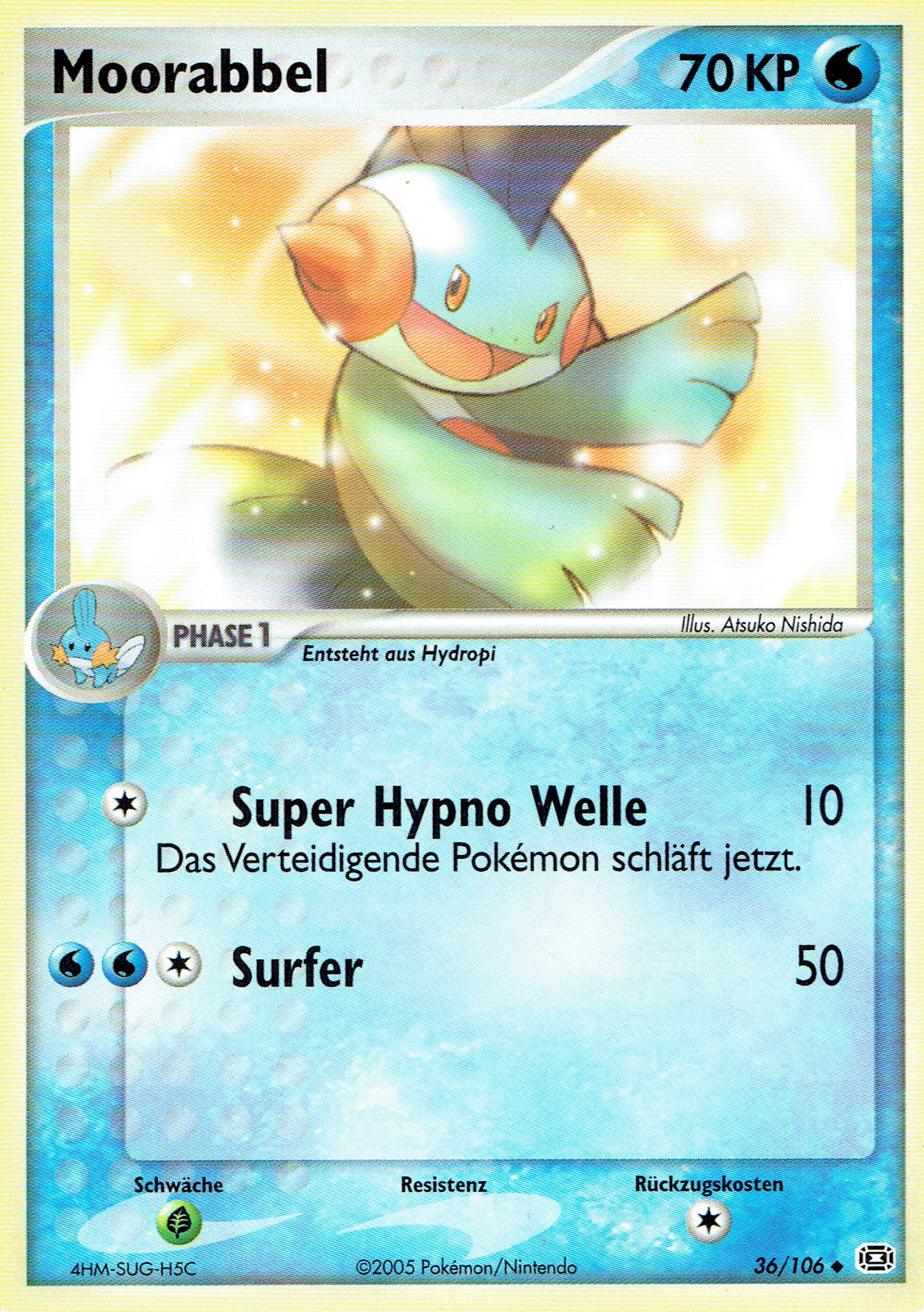 Moorabbel 36 — EX Smaragd (German Pokémon TCG card)