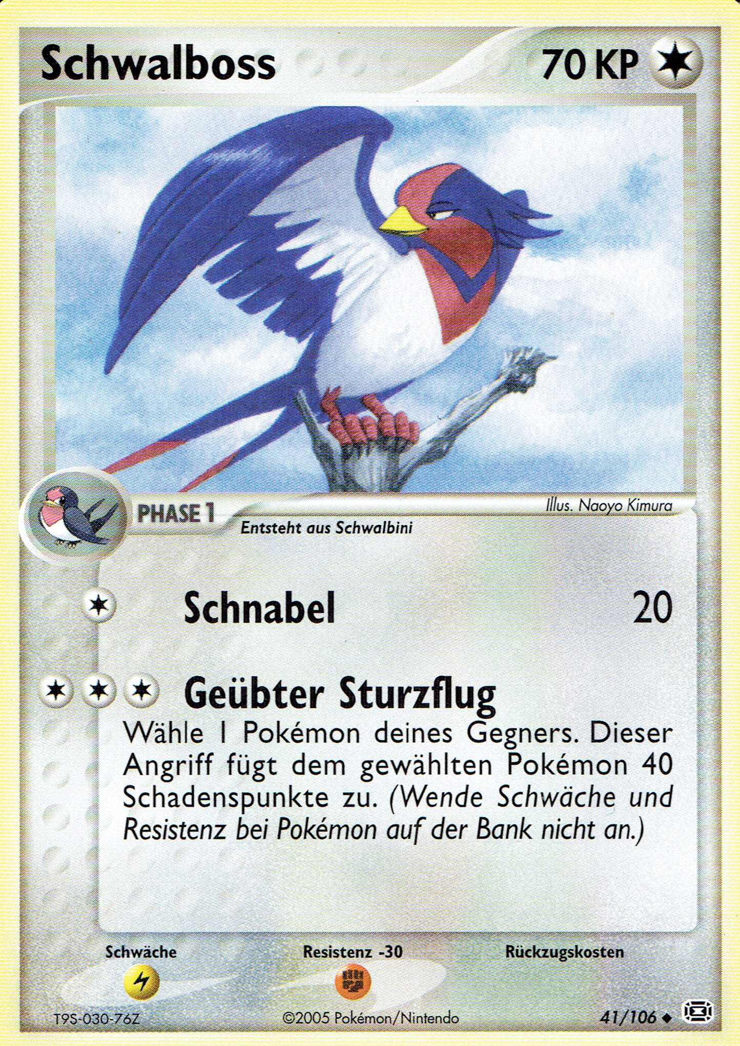 Schwalboss 41 — EX Smaragd (German Pokémon TCG card)
