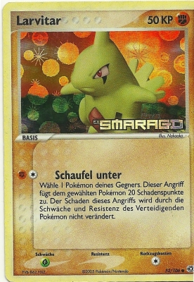Larvitar 52 — EX Smaragd (German Pokémon TCG card)