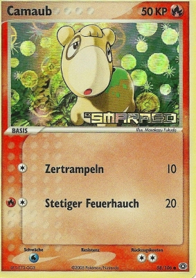 Camaub 58 — EX Smaragd (German Pokémon TCG card)