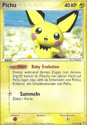 Pichu 59 — EX Smaragd (German Pokémon TCG card)