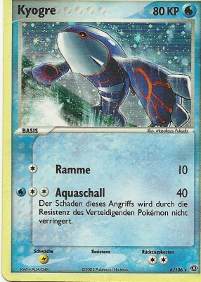 Kyogre 6 — EX Smaragd (German Pokémon TCG card)