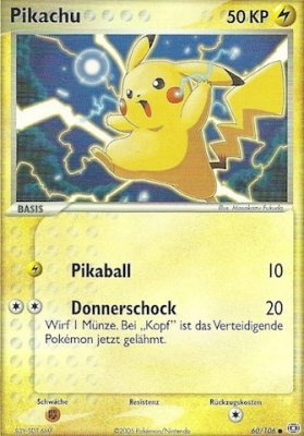 Pikachu 60 — EX Smaragd (German Pokémon TCG card)