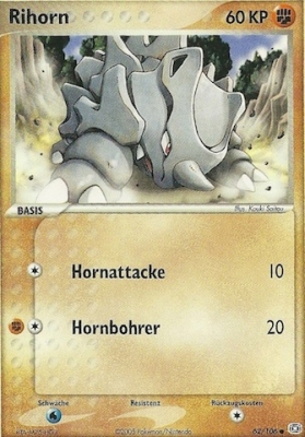 Rihorn 62 — EX Smaragd (German Pokémon TCG card)
