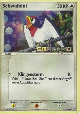 Schwalbini 68 — EX Smaragd (German Pokémon TCG card)