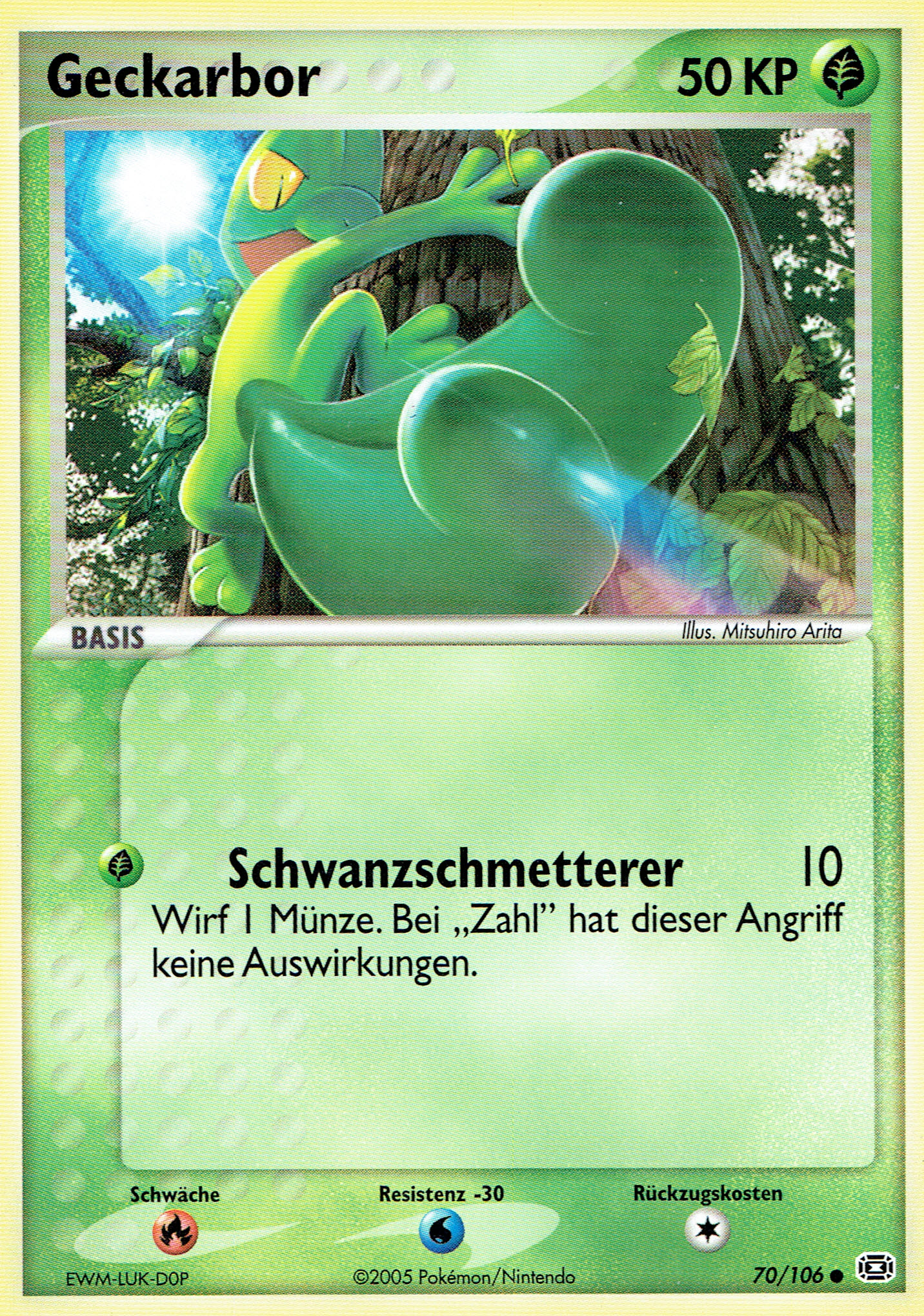 Geckarbor 70 — EX Smaragd (German Pokémon TCG card)