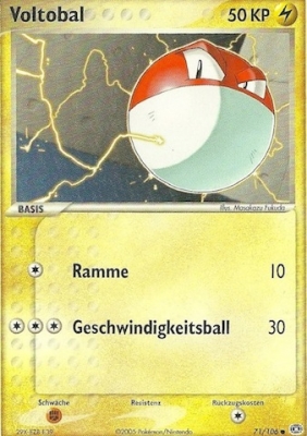 Voltobal 71 — EX Smaragd (German Pokémon TCG card)