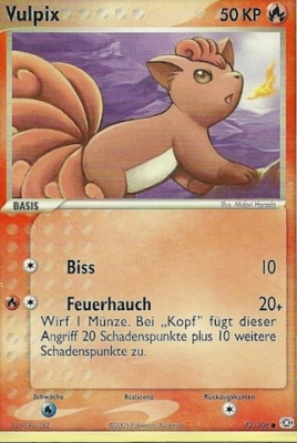 Vulpix 72 — EX Smaragd (German Pokémon TCG card)