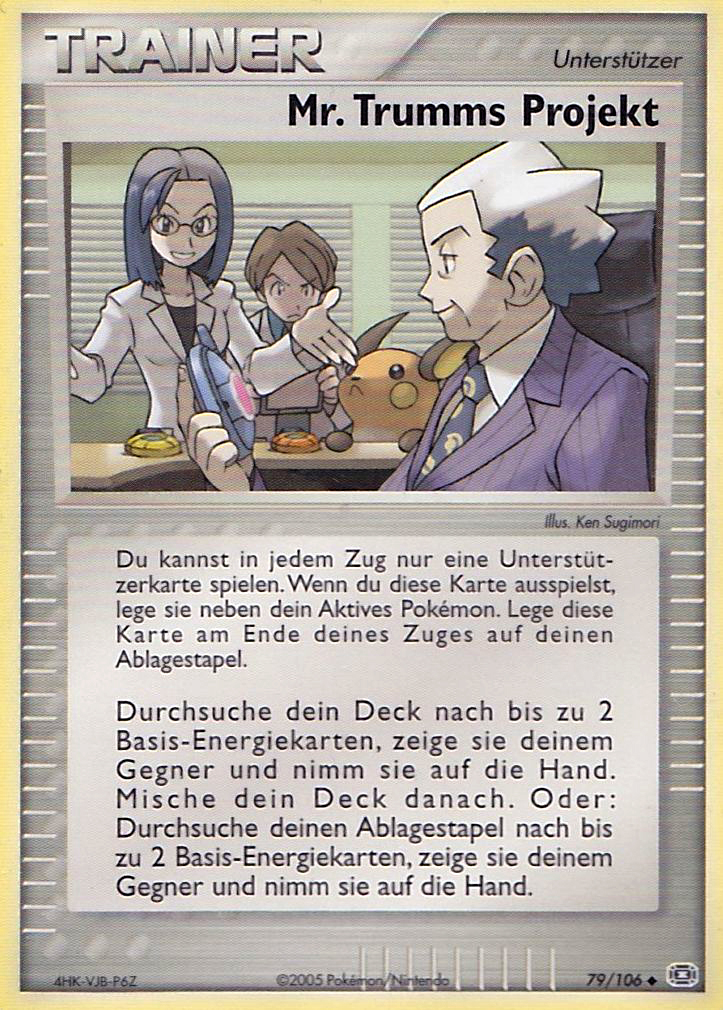Mr. Trumms Projekt 79 — EX Smaragd (German Pokémon TCG card)