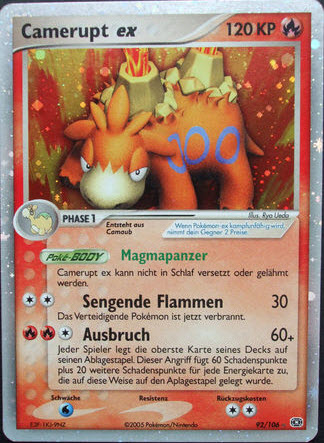 Camerupt ex 92 — EX Smaragd (German Pokémon TCG card)