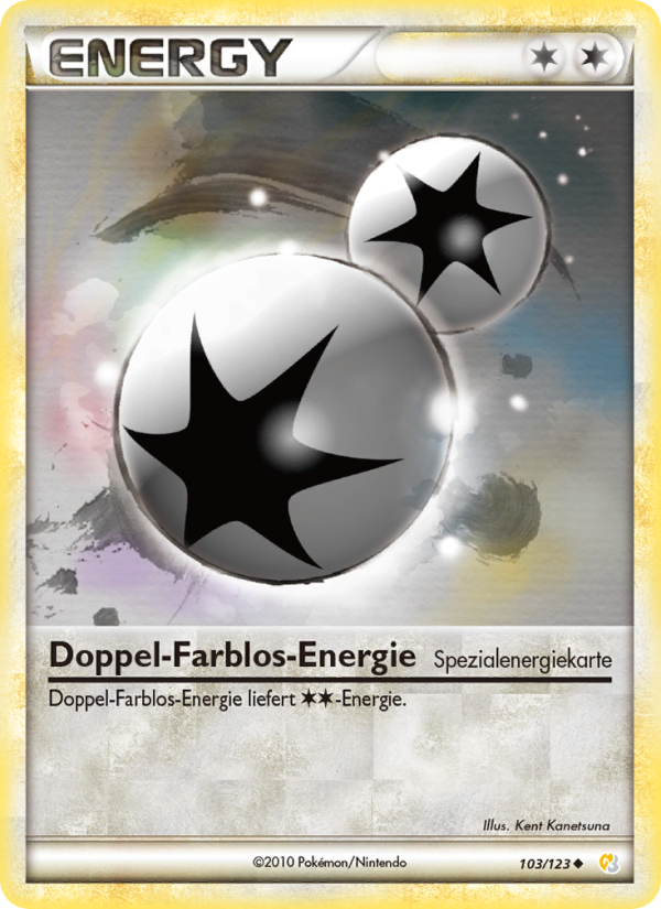 Doppel-Farblos-Energie 103 — HeartGold SoulSilver (German Pokémon TCG card)