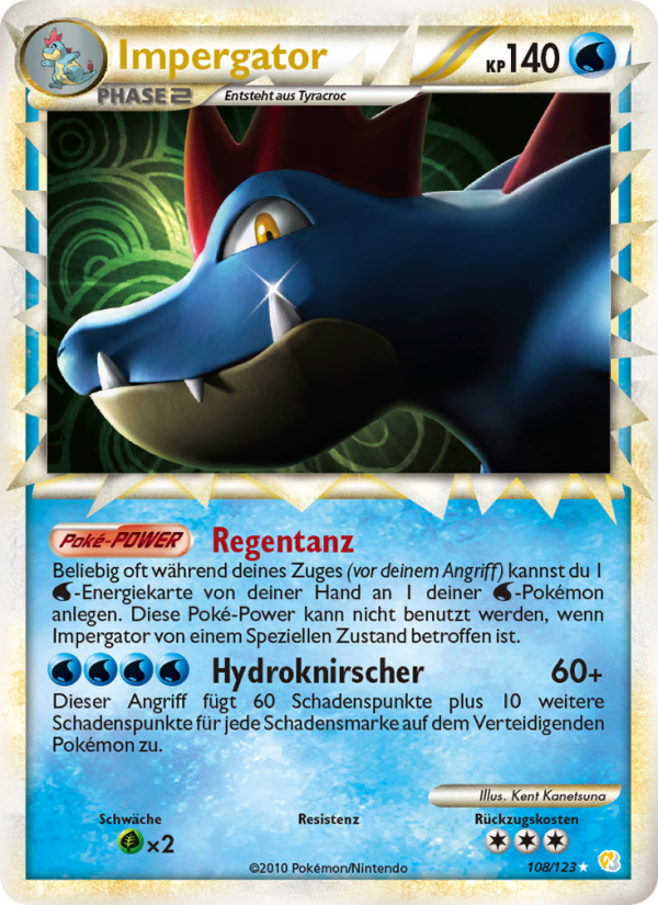 Impergator 108 — HeartGold SoulSilver (German Pokémon TCG card)