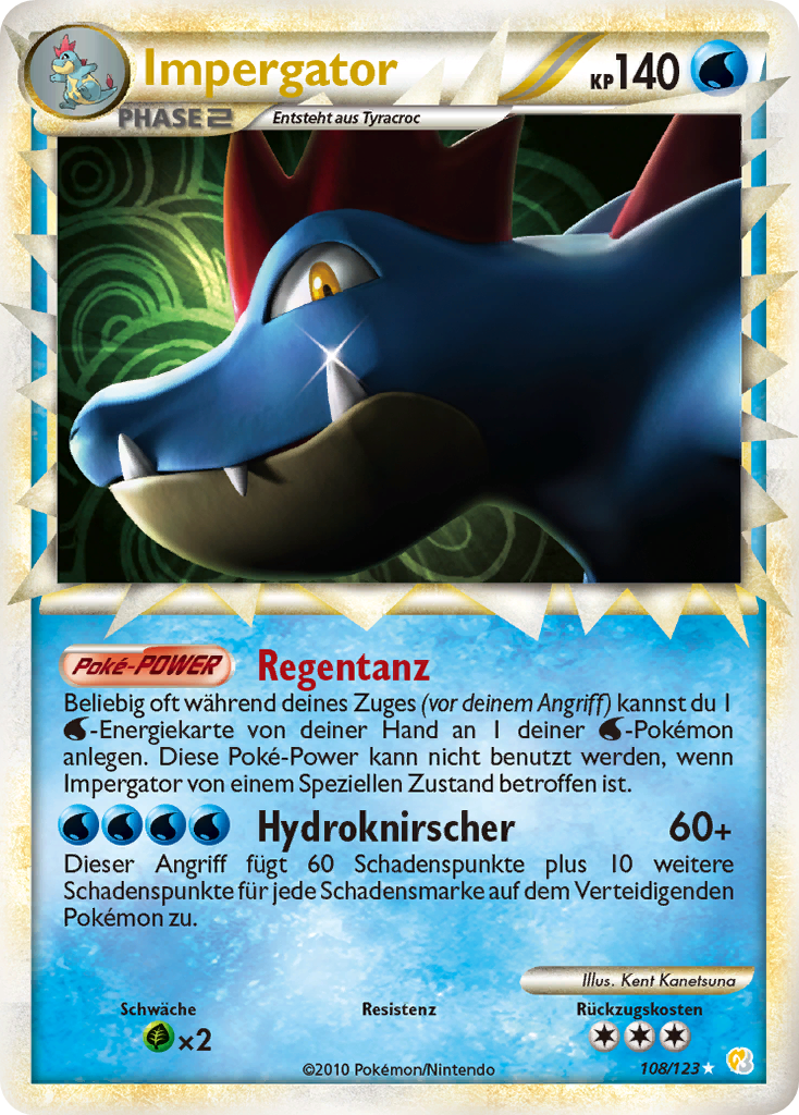 Impergator 108 — HeartGold SoulSilver (German Pokémon TCG card)