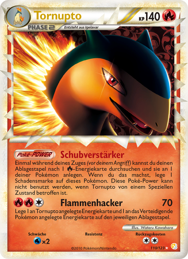 Tornupto 110 — HeartGold SoulSilver (German Pokémon TCG card)