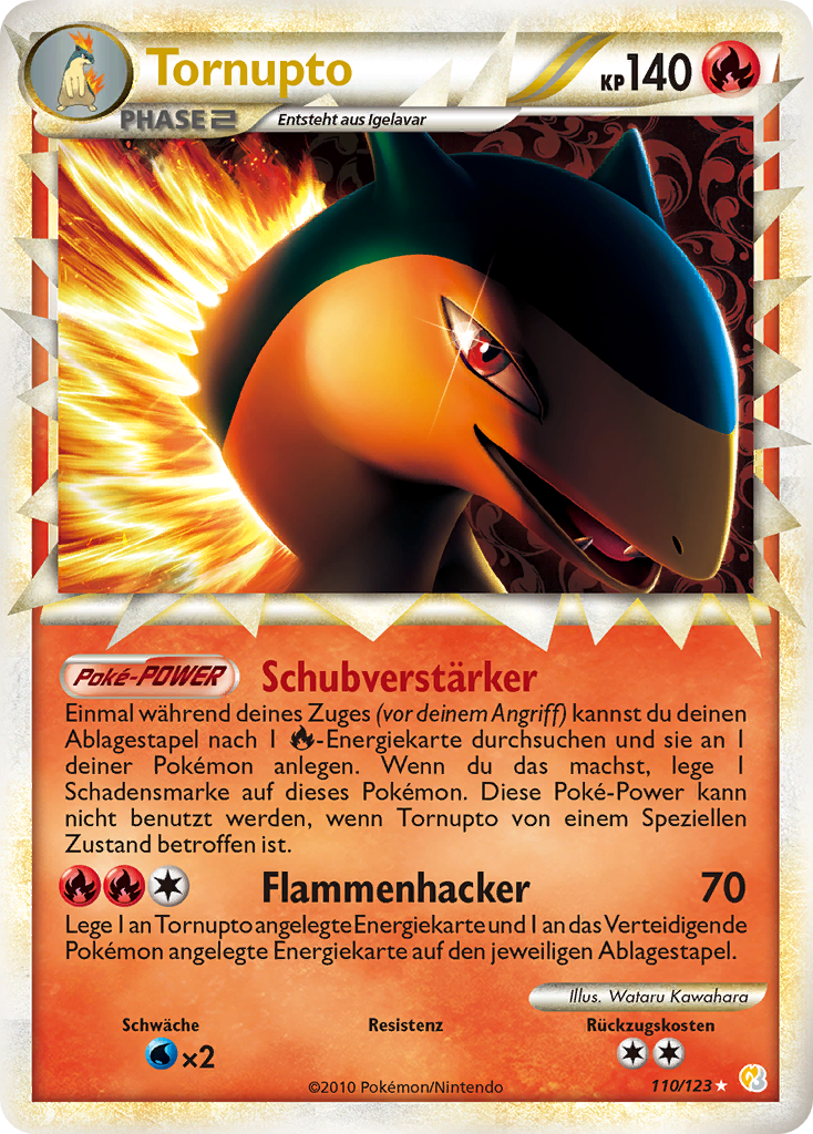 Tornupto 110 — HeartGold SoulSilver (German Pokémon TCG card)
