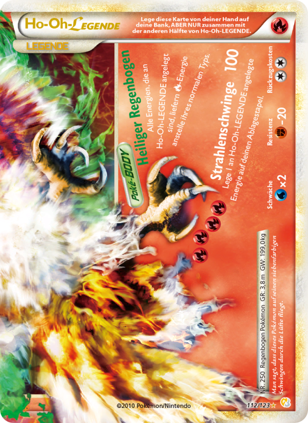 Ho-Oh LEGENDE 112 — HeartGold SoulSilver (German Pokémon TCG card)
