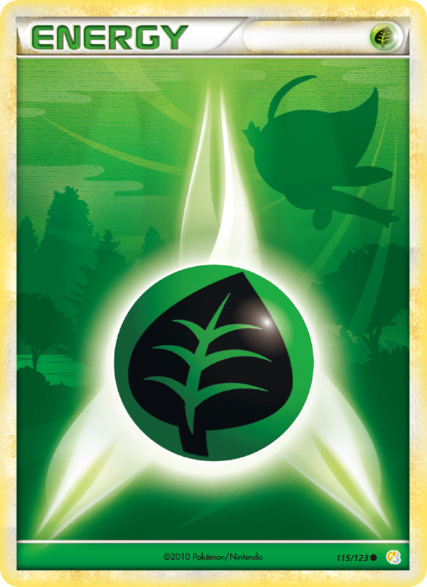 Pflanzenenergie 115 — HeartGold SoulSilver (German Pokémon TCG card)