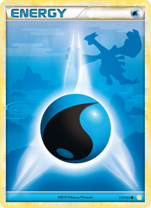 Wasserenergie 117 — HeartGold SoulSilver (German Pokémon TCG card)