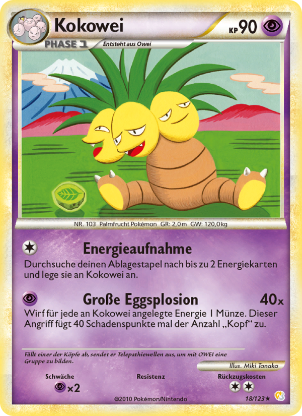 Kokowei 18 — HeartGold SoulSilver (German Pokémon TCG card)