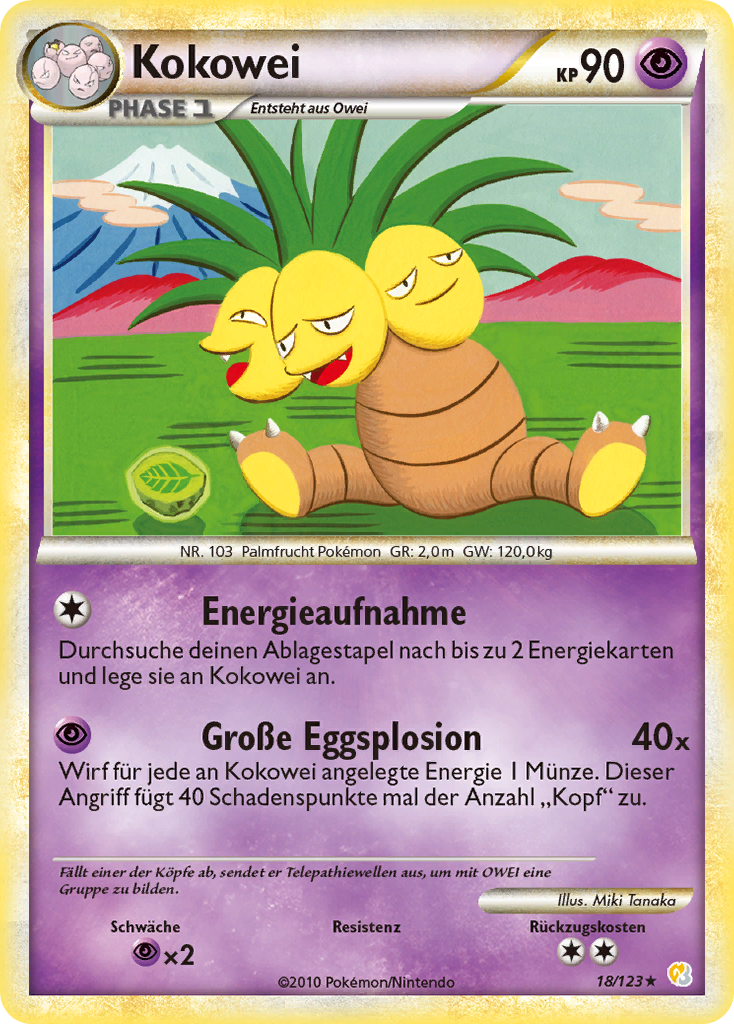 Kokowei 18 — HeartGold SoulSilver (German Pokémon TCG card)