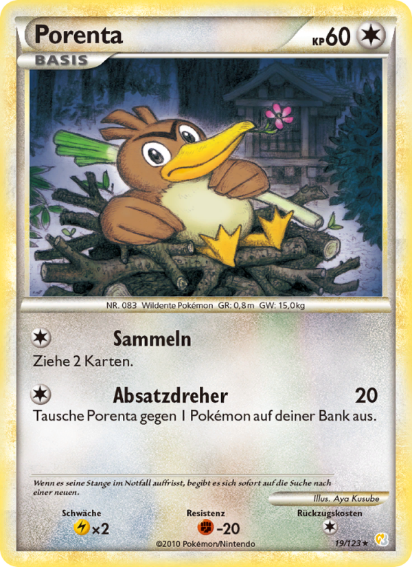 Porenta 19 — HeartGold SoulSilver (German Pokémon TCG card)