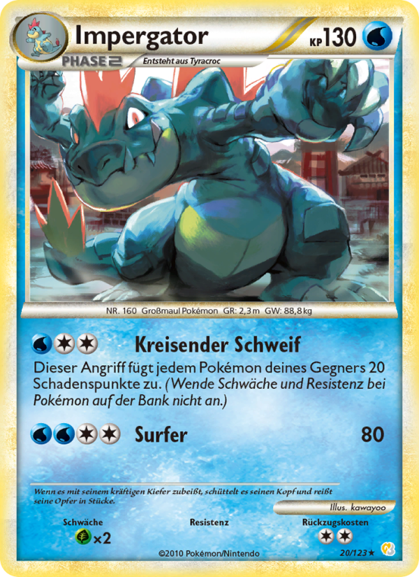 Impergator 20 — HeartGold SoulSilver (German Pokémon TCG card)