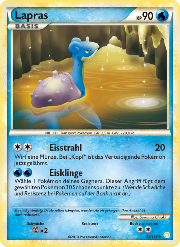 Lapras 24 — HeartGold SoulSilver (German Pokémon TCG card)