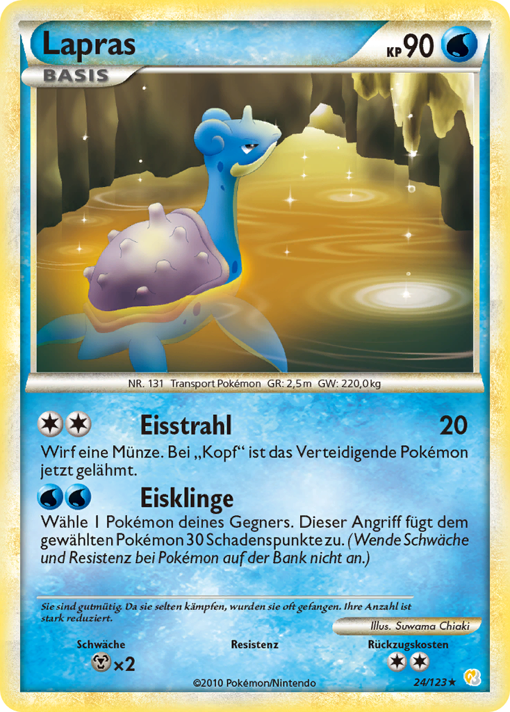 Lapras 24 — HeartGold SoulSilver (German Pokémon TCG card)