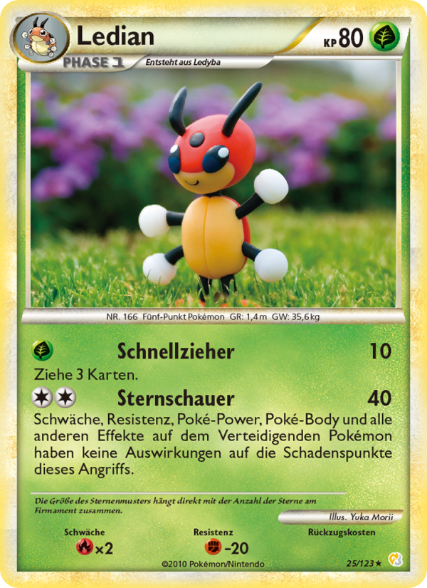 Ledian 25 — HeartGold SoulSilver (German Pokémon TCG card)