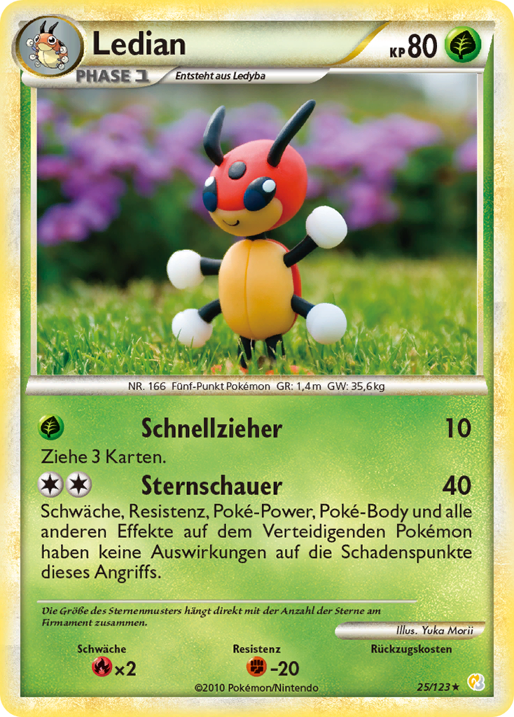 Ledian 25 — HeartGold SoulSilver (German Pokémon TCG card)