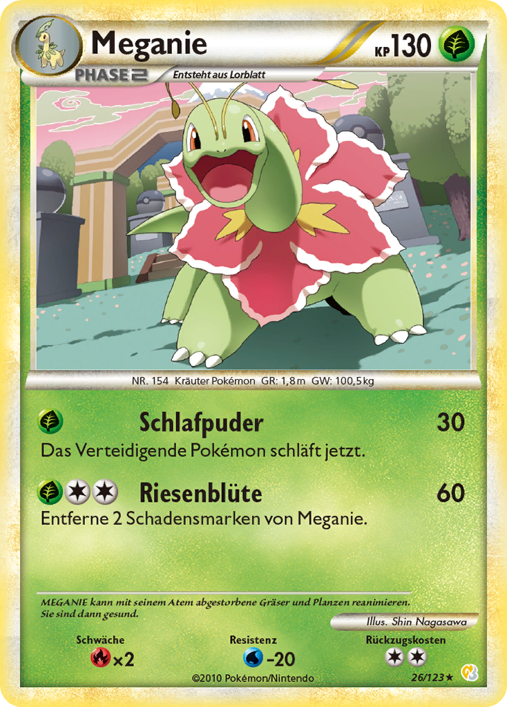Meganie 26 — HeartGold SoulSilver (German Pokémon TCG card)