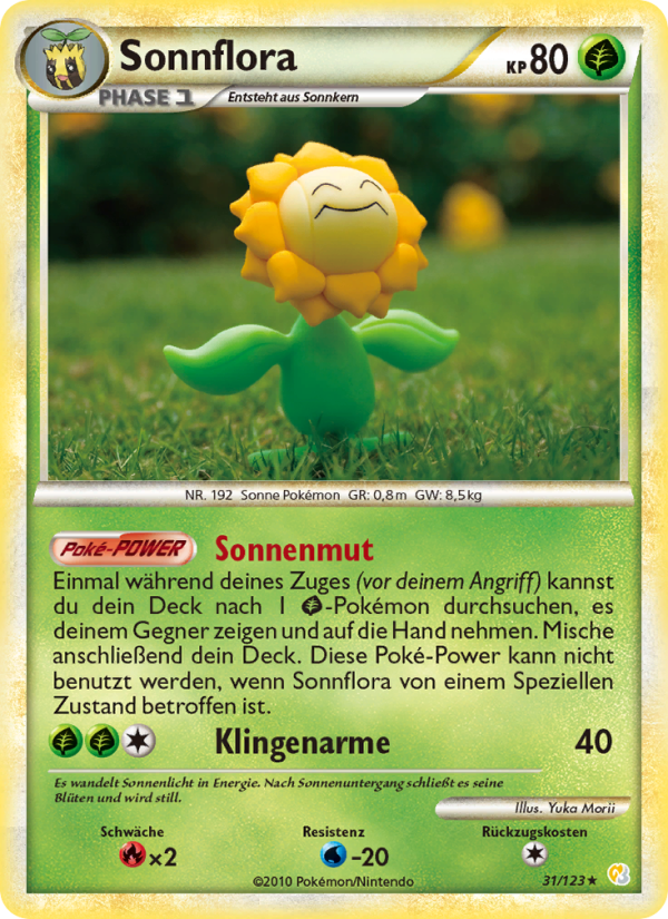 Sonnflora 31 — HeartGold SoulSilver (German Pokémon TCG card)