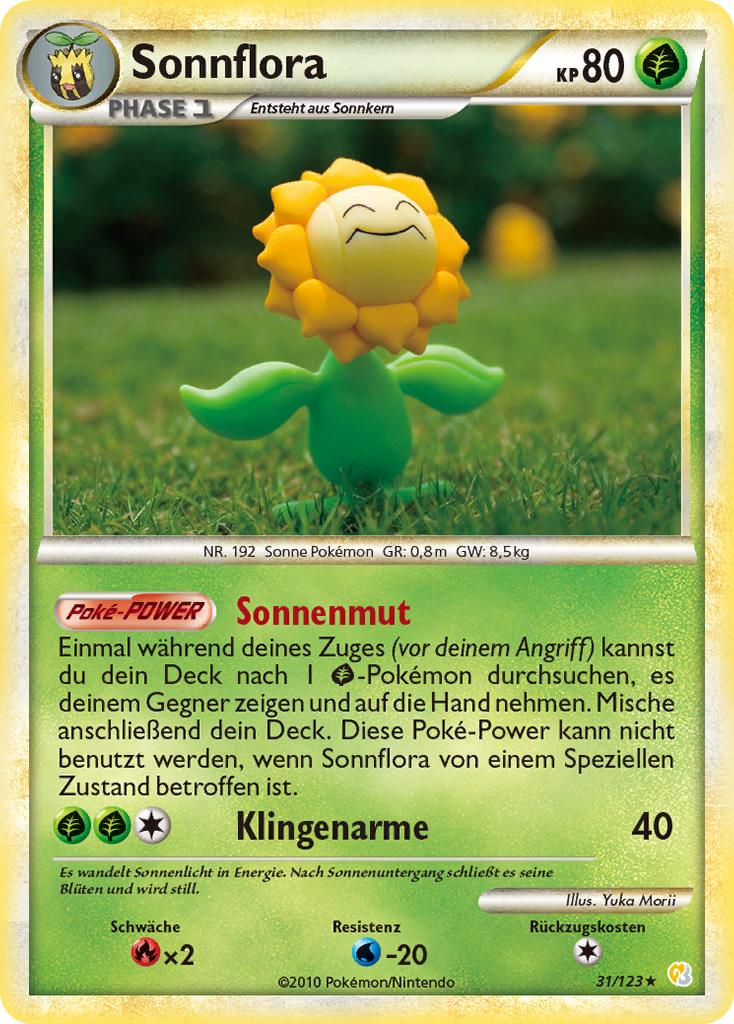 Sonnflora 31 — HeartGold SoulSilver (German Pokémon TCG card)