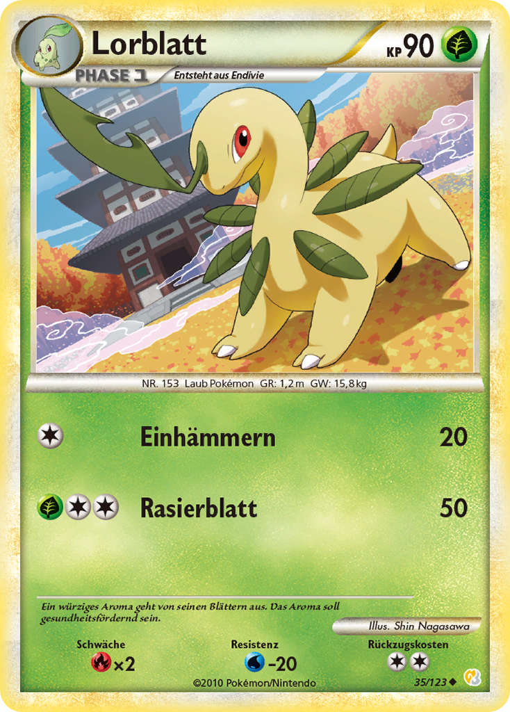 Lorblatt 35 — HeartGold SoulSilver (German Pokémon TCG card)