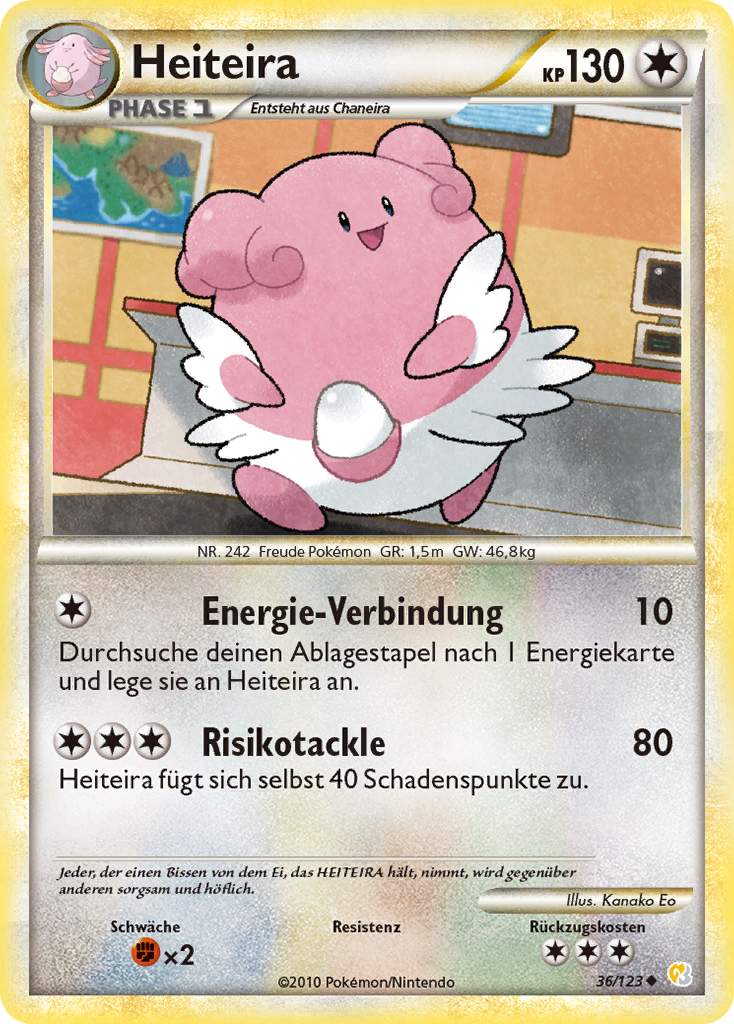 Heiteira 36 — HeartGold SoulSilver (German Pokémon TCG card)