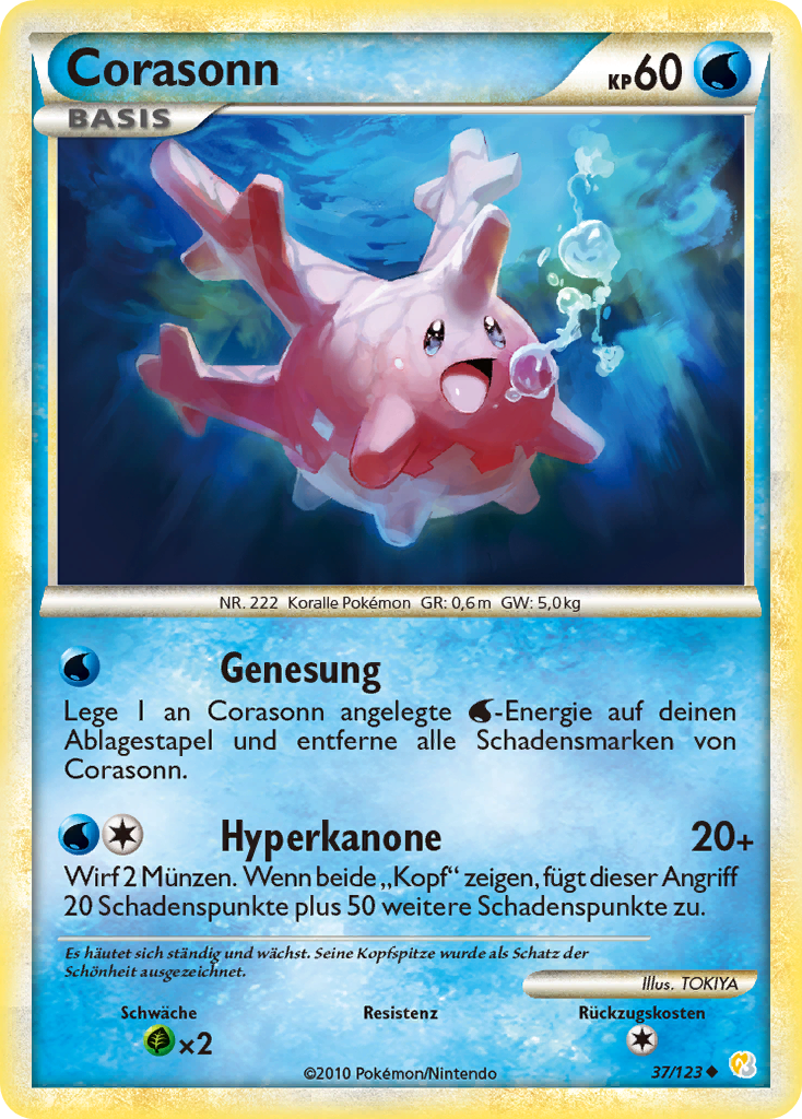 Corasonn 37 — HeartGold SoulSilver (German Pokémon TCG card)