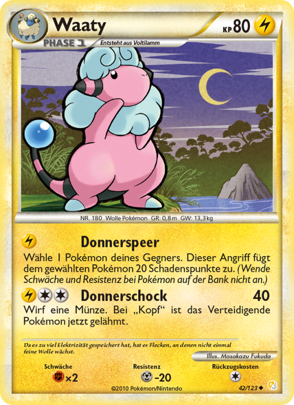 Waaty 42 — HeartGold SoulSilver (German Pokémon TCG card)
